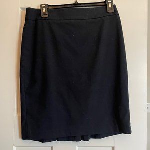 ANN TAYLOR Navy Seamed Pencil Skirt